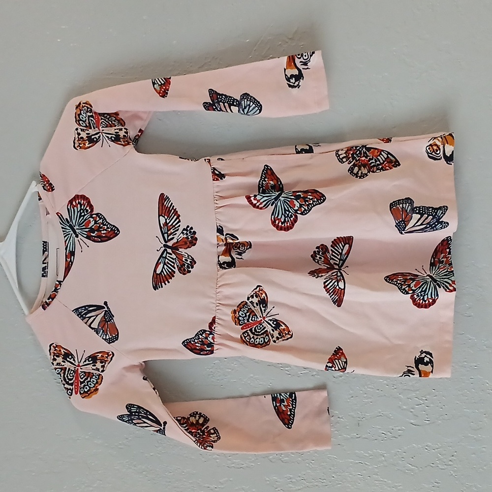 Bixby Nomad Butterfly Print Long Sleeve Dress